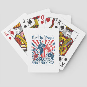 Wij Het Volk Dienen Geen Koningen Sterren Strepen Pokerkaarten