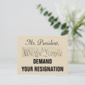Wij, het volk, eisen het aftreden van Trump Briefkaart (Staand voorkant)