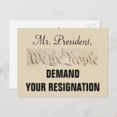 Wij, het volk, eisen het aftreden van Trump Briefkaart (Voorkant / Achterkant)
