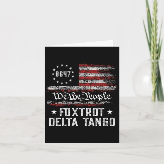 Wij Het Volk Foxtrot Delta Tango Usa Vlag 8647 Vi Kaart (Voorkant)