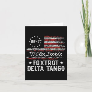 Wij Het Volk Foxtrot Delta Tango Usa Vlag 8647 Vi Kaart