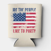 Wij, het volk Funny Distress USA Vlag op 4 juli Blikjeskoeler (Voorkant)