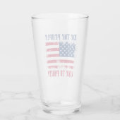 Wij, het volk Funny Distress USA Vlag op 4 juli Glas (Achterkant)