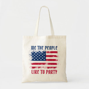 Wij, het volk Funny Distress USA Vlag op 4 juli Tote Bag
