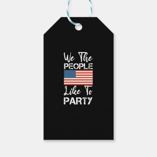 Wij Het Volk Gaan Graag Naar Feestjes Patriottisch Cadeaulabel (Voorkant)