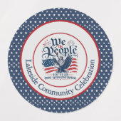 Wij het Volk Gepersonaliseerd 250 Jaar 4 juli Labels (Design 2)