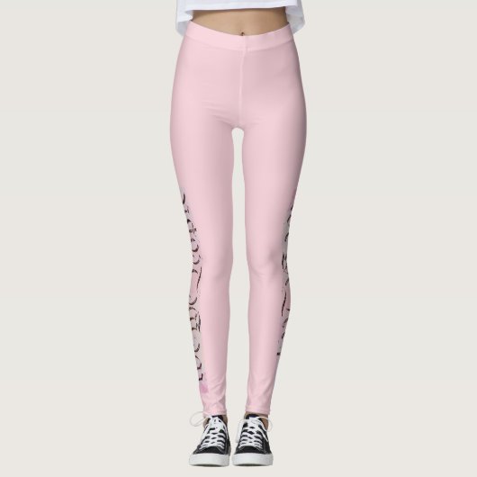 Wij, het volk, hebben de grondwet van het roze ver leggings (Voorkant)