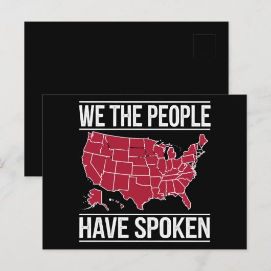 Wij, het volk, hebben de kaart van de verkiezingen (Voorkant / Achterkant)