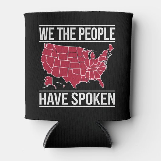 Wij, het volk, hebben de kaart van de verkiezingen blikjeskoeler (Voorkant)