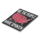 Wij, het volk, hebben de kaart van de verkiezingen notitieblok (Linkerzijde)