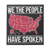 Wij, het volk, hebben de kaart van de verkiezingen notitieblok (Voorkant)