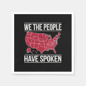 Wij, het volk, hebben de kaart van de verkiezingen servet (Voorkant)