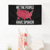 Wij, het volk, hebben de kaart van de verkiezingen spandoek (Insitu)