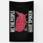 Wij, het volk, hebben de kaart van de verkiezingen spandoek (Verticaal)