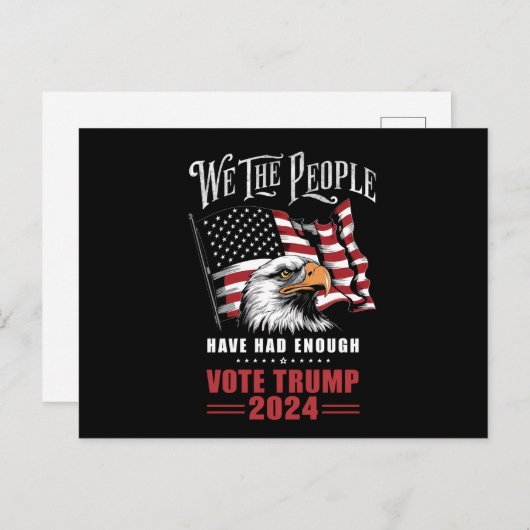 Wij, het volk, hebben genoeg stemmen gehad Trump 2 Briefkaart (Voorkant / Achterkant)