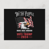 Wij, het volk, hebben genoeg stemmen gehad Trump 2 Briefkaart (Voorkant)