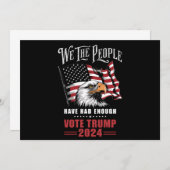 Wij, het volk, hebben genoeg stemmen gehad Trump 2 Kaart (Voorkant / Achterkant)