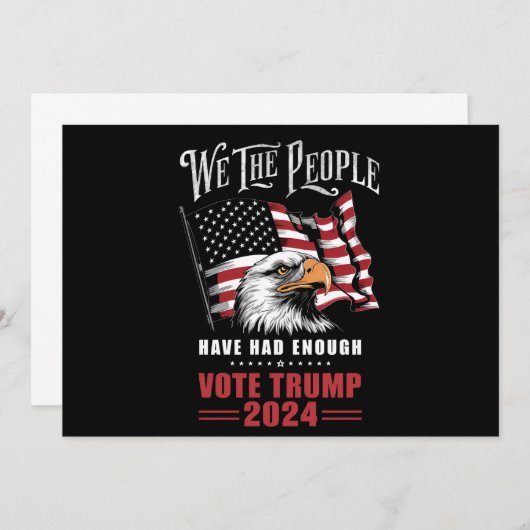 Wij, het volk, hebben genoeg stemmen gehad Trump 2 Kaart (Voorkant / Achterkant)