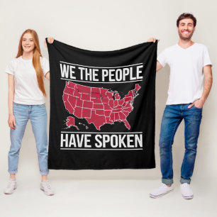 Wij het Volk Hebben Gesproken Kaart van de verkiez Fleece Deken