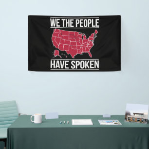 Wij het Volk Hebben Gesproken Kaart van de verkiez Spandoek
