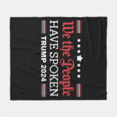 Wij, het volk, hebben gesproken over Trump 2024 Fleece Deken (Voorkant (Horizontaal))