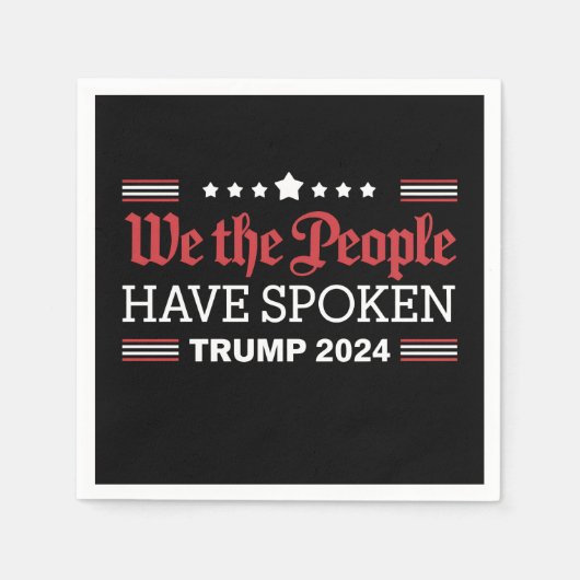 Wij, het volk, hebben gesproken over Trump 2024 Servet (Voorkant)