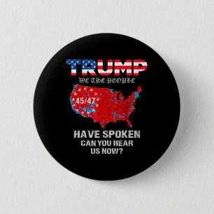 Wij, het volk, hebben gesproken T-shirt USA Electi Ronde Button 5,7 Cm