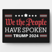 Wij Het Volk Hebben Gesproken Trump 2024 Fotoplaat (voorkant)