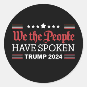 Wij Het Volk Hebben Gesproken Trump 2024 Ronde Sticker