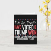 Wij, het volk, hebben gestemd en Trump heeft Mega  Kaart (Gele Bloem)
