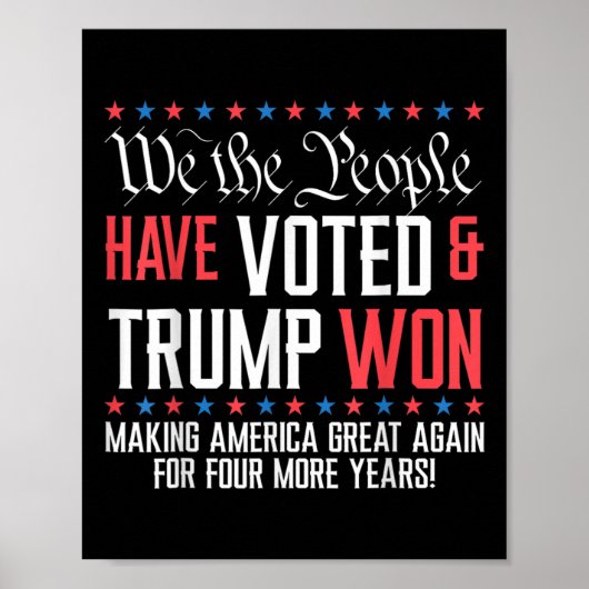 Wij, het volk, hebben gestemd en Trump heeft Mega Poster (Voorkant)