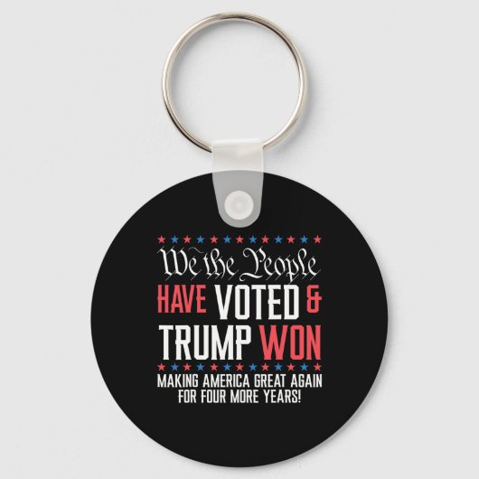 Wij, het volk, hebben gestemd en Trump heeft Mega  Sleutelhanger (Voorkant)