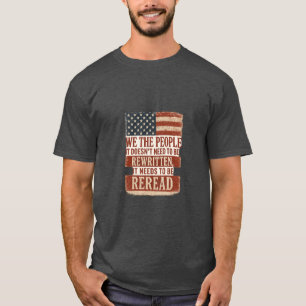 Wij het Volk Herlees Vlag Citaat T-shirt