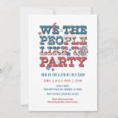 Wij, het volk, houden van feest op 4 juli Bash Kaart (Voorkant)