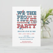 Wij, het volk, houden van feest op 4 juli Bash Kaart (Staand voorkant)