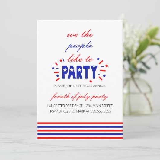 Wij, het volk, houden van feesten kaart (Staand voorkant)