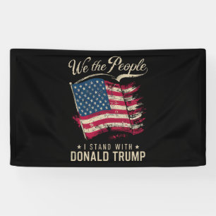 Wij het volk ik sta achter Donald Trump vintage Spandoek