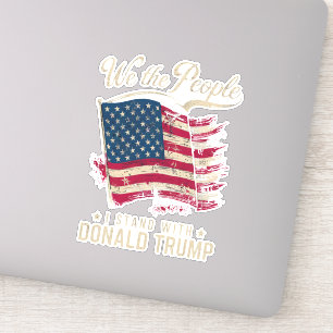 Wij Het Volk Ik Sta Achter Donald Trump Vintage Sticker