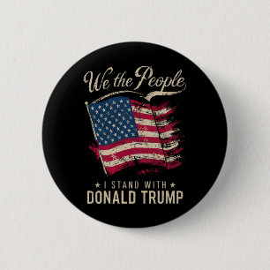 Wij Het Volk Ik Steun Donald Trump Vintage Ronde Button 5,7 Cm