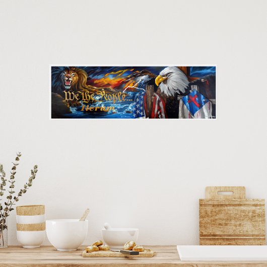 wij , het volk letterum full schilderij poster (Keuken)