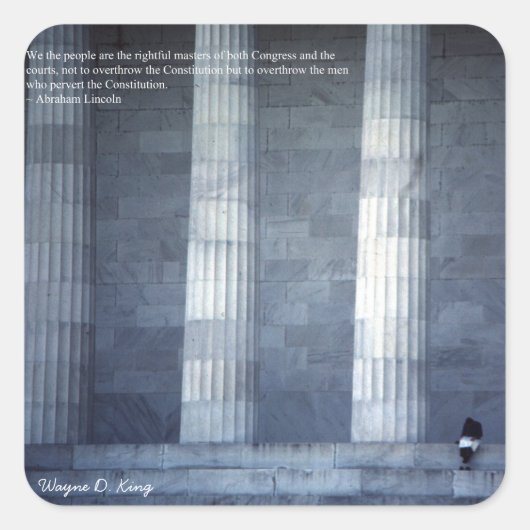 Wij het volk - Lincoln Quote Sticker (Voorkant)