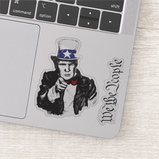 Wij het volk MAGA Trump Oom Sam ik wil je Sticker (Detail)