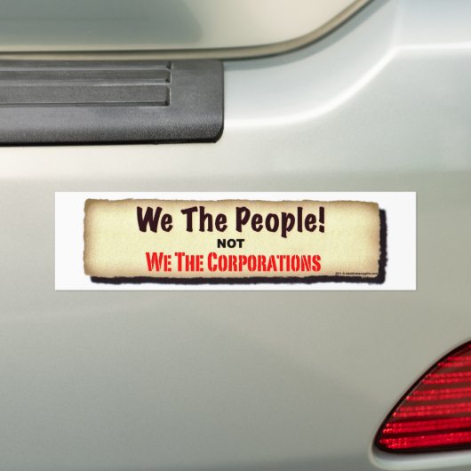 Wij, het volk...niet wij de bedrijven. bumpersticker (Op auto)