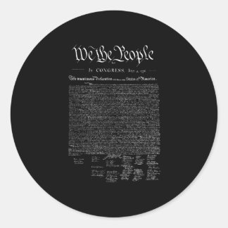 Wij het volk _ ons onafhankelijkheidsverklaring  ronde sticker
