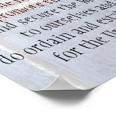 Wij, het volk, preambule van de Amerikaanse grondw Poster (Hoek)