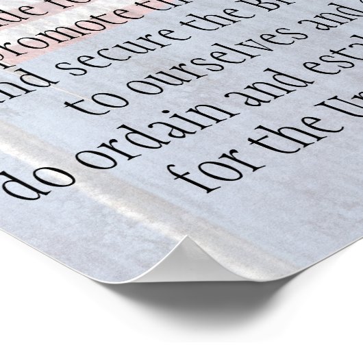 Wij, het volk, preambule van de Amerikaanse grondw Poster (Hoek)