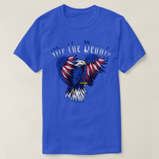 Wij, het volk, preambule van de Amerikaanse grondw T-shirt (Design voorkant)