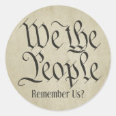 Wij, het volk! ronde sticker (Voorkant)