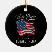Wij het volk sta achter Donald Trump retro Keramisch Ornament (Voorkant)
