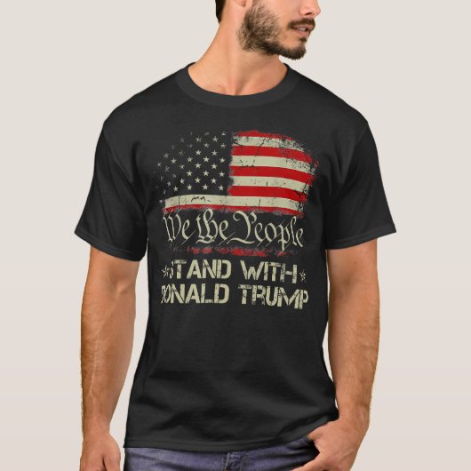 Wij het volk staan achter Donald Trump 2024 T-shirt (Voorkant)